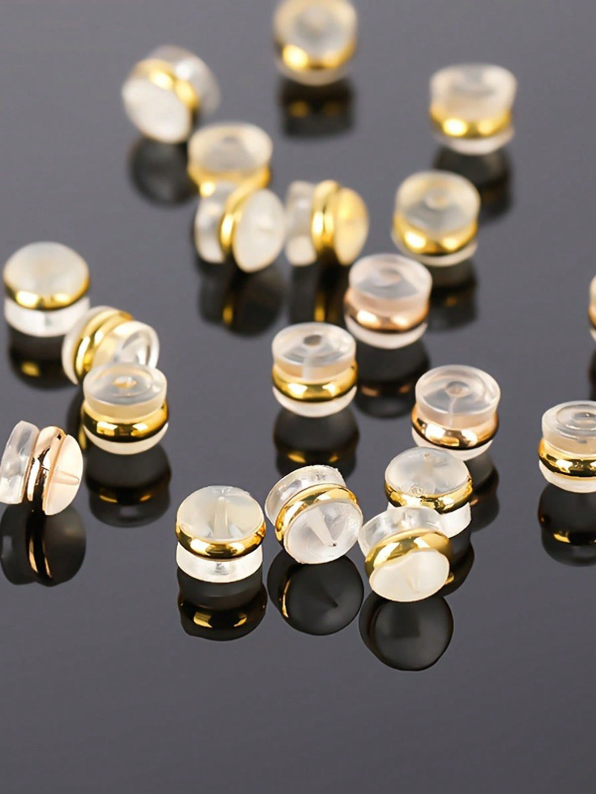 10/20/50pcs Silicone Earring Backs/Stoppers, Suitable For Earrings/Dangle Earrings, Locking Safety Earring Backs, Securely Hold Heavy Earrings, Non-Irritating & Hypoallergenic Soft Transparent Earring