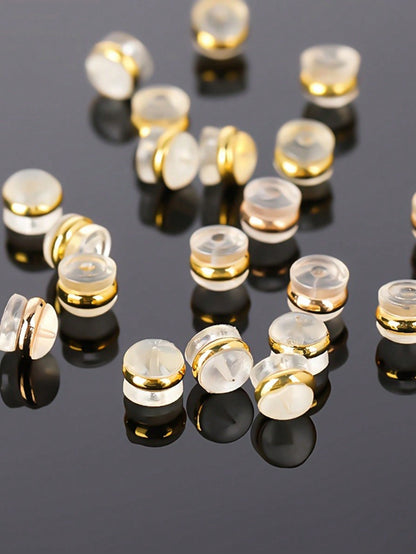 10/20/50pcs Silicone Earring Backs/Stoppers, Suitable For Earrings/Dangle Earrings, Locking Safety Earring Backs, Securely Hold Heavy Earrings, Non-Irritating & Hypoallergenic Soft Transparent Earring