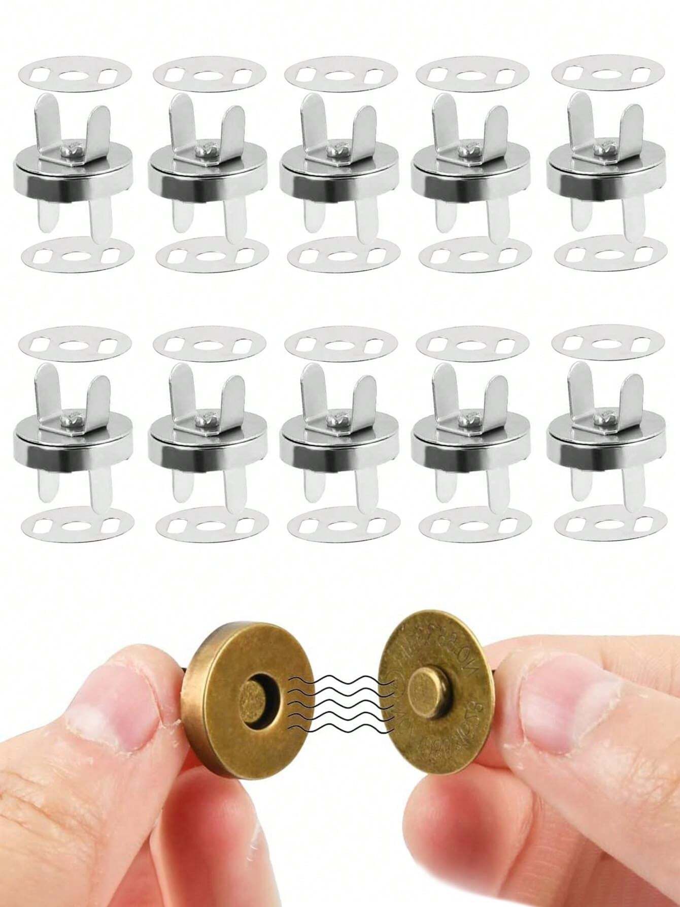 10/20 Sets 14mm Magnetic Button Clasps Snaps Fastener Clasps Button Knitting Buttons Sets For Sewing, Craft, Purses, Bags, Clothes, Leather, Magnetic Purse Closure Fasteners, Sewing On Magnetic Snaps