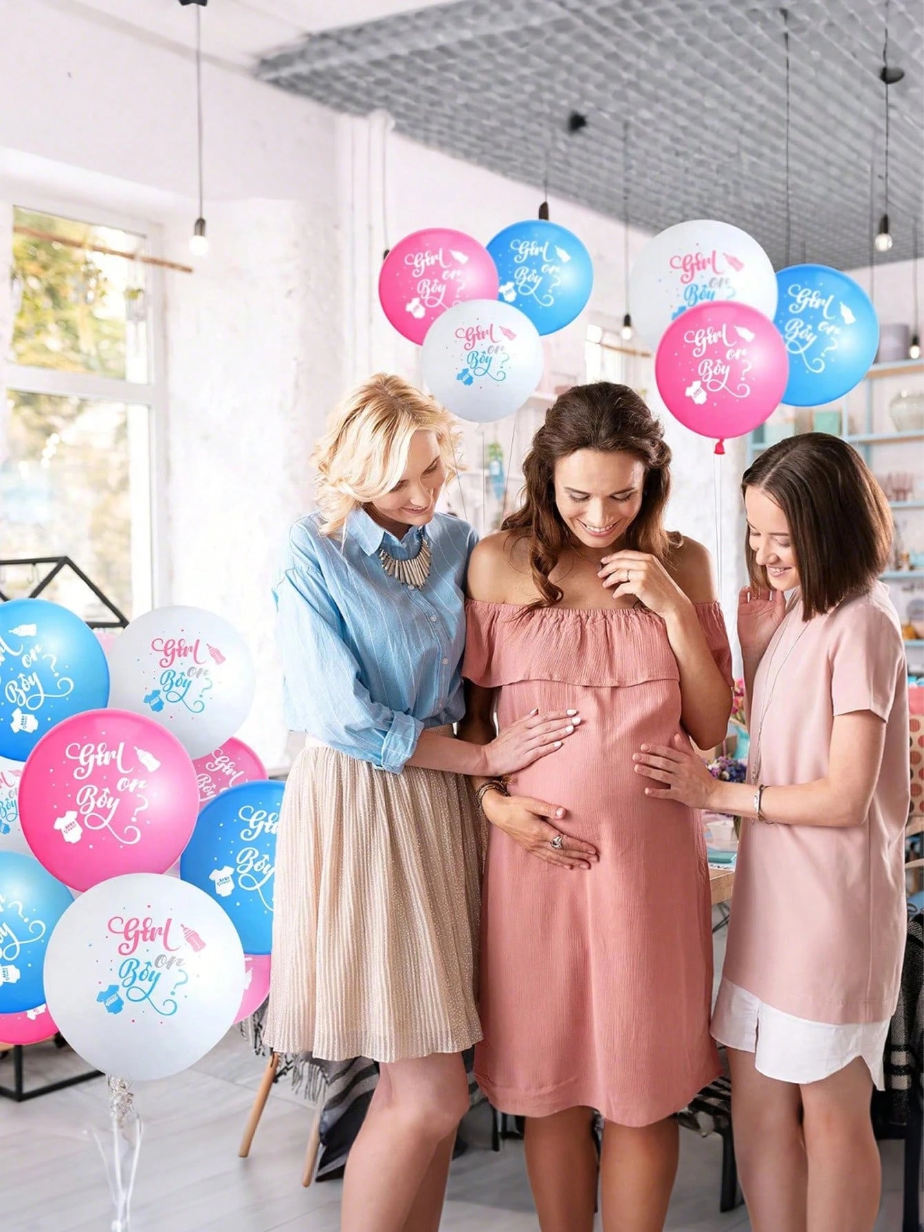 10/20pcs Baby Shower Balloons Its A Boy Or Its A Girl Party Balloons Latex, Gender Reveal Balloons,Transparent Balloons 12in Standard Size