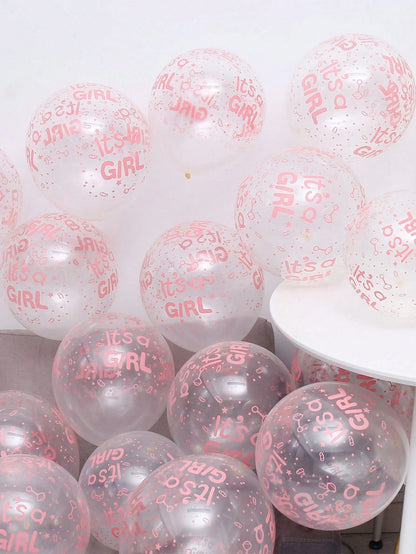 10/20pcs Baby Shower Balloons Its A Boy Or Its A Girl Party Balloons Latex, Gender Reveal Balloons,Transparent Balloons 12in Standard Size