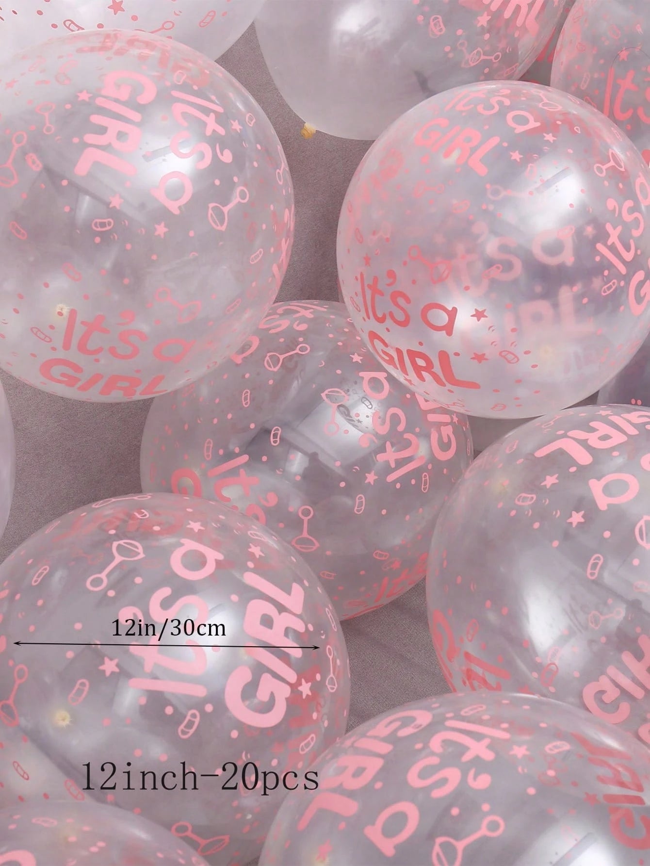 10/20pcs Baby Shower Balloons Its A Boy Or Its A Girl Party Balloons Latex, Gender Reveal Balloons,Transparent Balloons 12in Standard Size