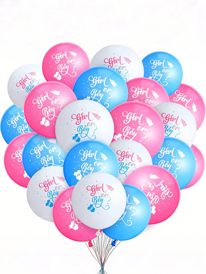 10/20pcs Baby Shower Balloons Its A Boy Or Its A Girl Party Balloons Latex, Gender Reveal Balloons,Transparent Balloons 12in Standard Size