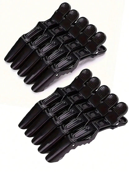10/5/2-Pcs Multi-Color Crocodile Hair Sectioning Clips- Durable Non-Slip Grip, Easy Styling And Salon Use For Hair Dye, Perm, And Sectioning- Premium Plastic Alligator Clips For Hairdressers And Hom