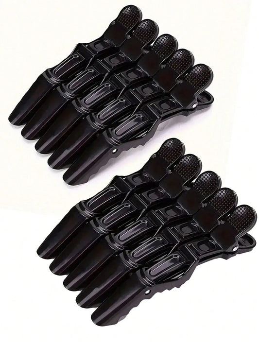 10/5/2-Pcs Multi-Color Crocodile Hair Sectioning Clips- Durable Non-Slip Grip, Easy Styling And Salon Use For Hair Dye, Perm, And Sectioning- Premium Plastic Alligator Clips For Hairdressers And Hom