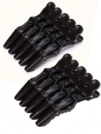 10/5/2-Pcs Multi-Color Crocodile Hair Sectioning Clips- Durable Non-Slip Grip, Easy Styling And Salon Use For Hair Dye, Perm, And Sectioning- Premium Plastic Alligator Clips For Hairdressers And Hom