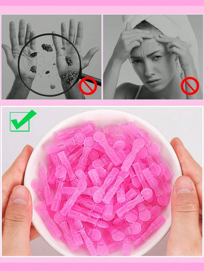 10/50/100/200pcs Disposable Acne Pimple Needles, Effective Blemish And Blackhead Removal Tool, Suitable For All Skin Types, Facial Skin Care Cleaning Tool For Salon And Home Use