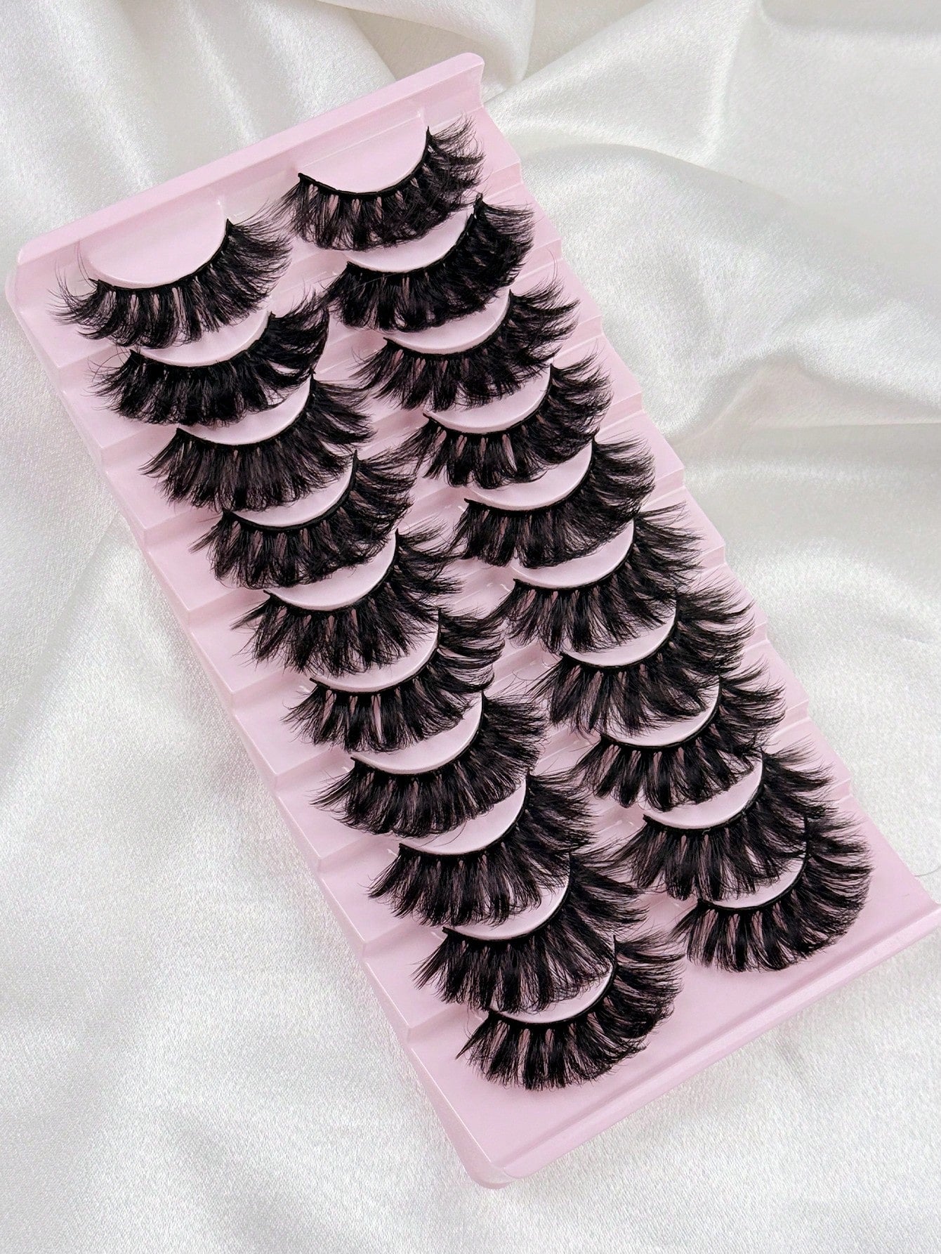 10 Pairs 6D False Eyelashes Dramatic Thick Cross Fluffy 3D Faux Mink Eyelashes For Lasting Extension Strip Dramatic Makeup Lashes Lashes Eyelashes Fake Lashes