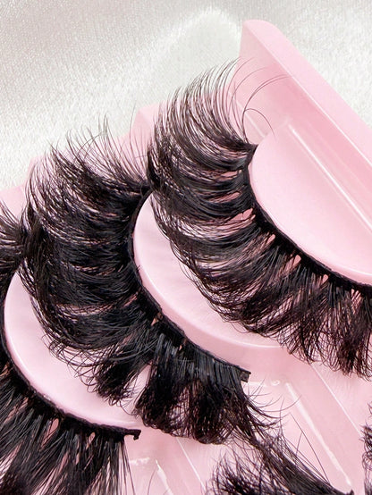 10 Pairs 6D False Eyelashes Dramatic Thick Cross Fluffy 3D Faux Mink Eyelashes For Lasting Extension Strip Dramatic Makeup Lashes Lashes Eyelashes Fake Lashes