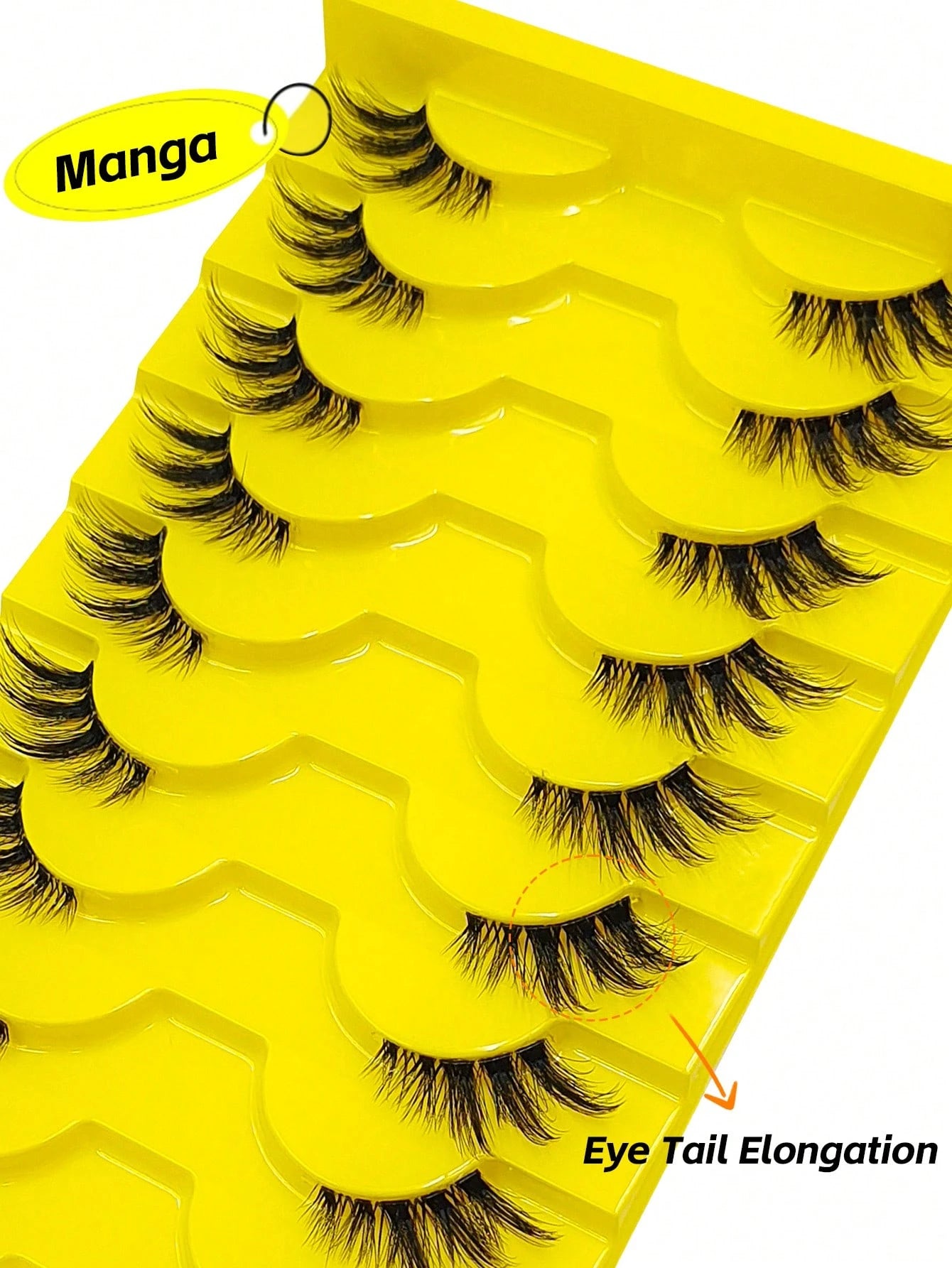 10 Pairs Half-Length False Eyelashes, Soft Natural Cat Eye Corner Lashes, Thin Crossed Corner Style, Fluffy Lashes, Suitable For Party, Evening Banquet, Travel