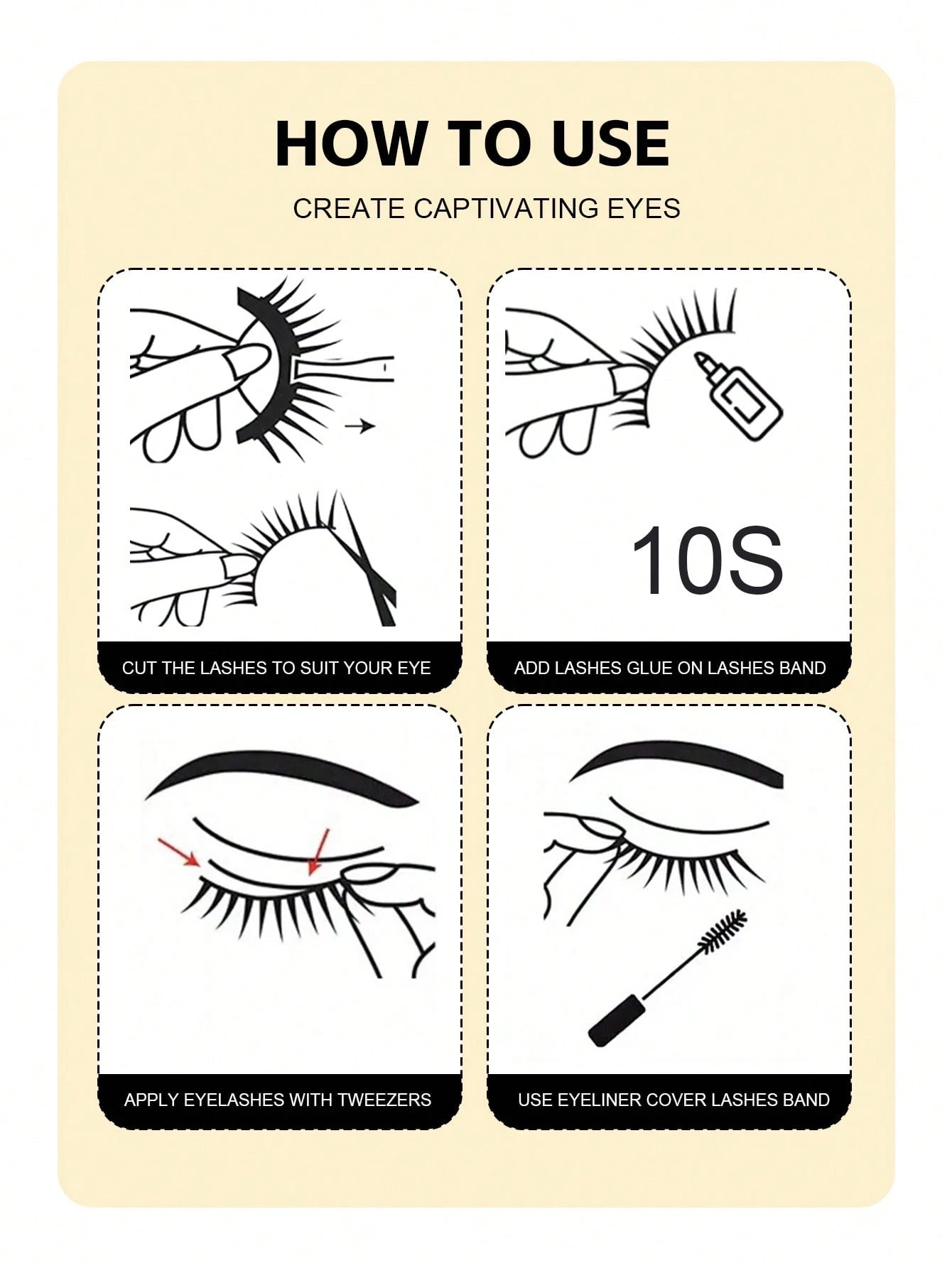 10 Pairs Half-Length False Eyelashes, Soft Natural Cat Eye Corner Lashes, Thin Crossed Corner Style, Fluffy Lashes, Suitable For Party, Evening Banquet, Travel