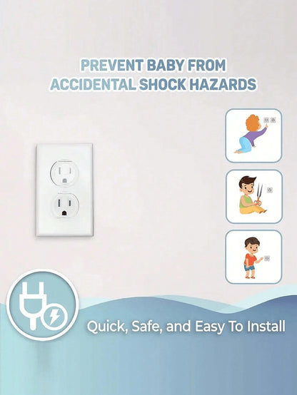 10 Pcs Baby Proofing Safety Child Safety Electrical Plug Protector With Hidden Handle Outlet Cover For Electrical Outlets For The Protection Of Children And Toddlers. Baby Shower Family Decorations Gi