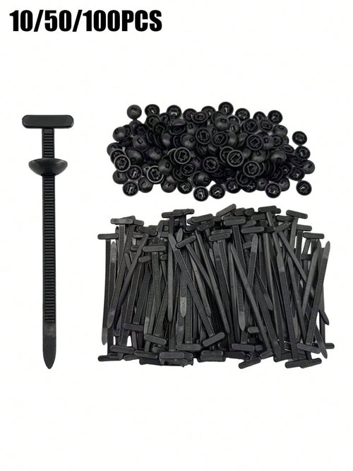 100/50/10pcs Heavy Duty Nylon Car Cable Ties| Automotive Cable Ties, Strong Fixation, Universal Fasteners, Suitable For Bumper/Wheel Arch/Door Panel, Easy To Install Car Decoration Accessories