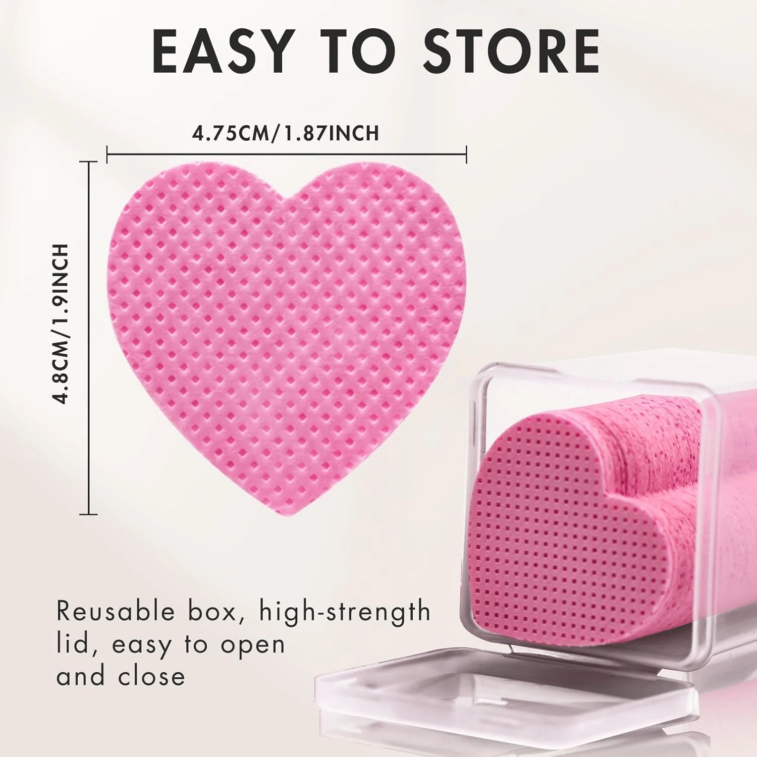 1000/500/400/200pcs Disposable Flanneless Cloth Love/Square Eyelash Makeup Remover Pad, Nail Polish Removing Pad Eyelash Extension Towel, Flanneless Cloth Nail Gel Wiping Eyelash Extension Towel Nail