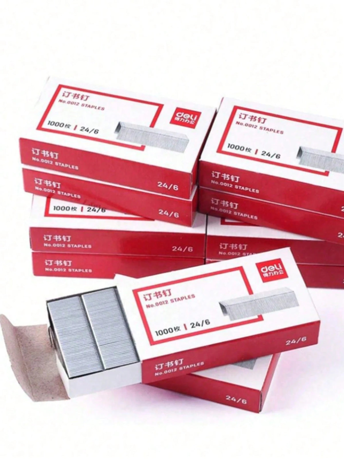 1000pcs Universal Staples, 24/6 Size, Random Packaging, Back To School Supplies, Office Essentials, Paper Binding Accessories- 1 Box