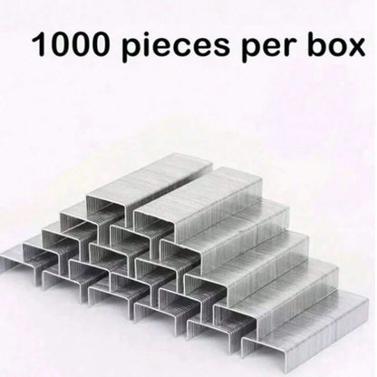 1000pcs Universal Staples, 24/6 Size, Random Packaging, Back To School Supplies, Office Essentials, Paper Binding Accessories- 1 Box
