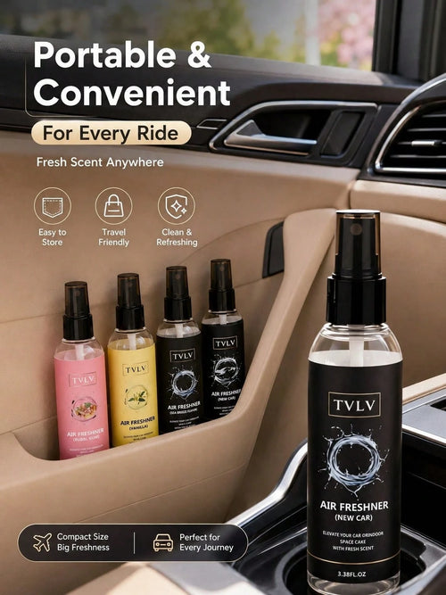 100ml Jasmine & Sea Breeze Air Freshener Spray, Long-Lasting Car Fragrance Deodorizer, Alcohol-Free Body & Hair Mist, Cute Car Accessory For Women, Bedroom Bathroom Office RV Camping Car Decor Fragran
