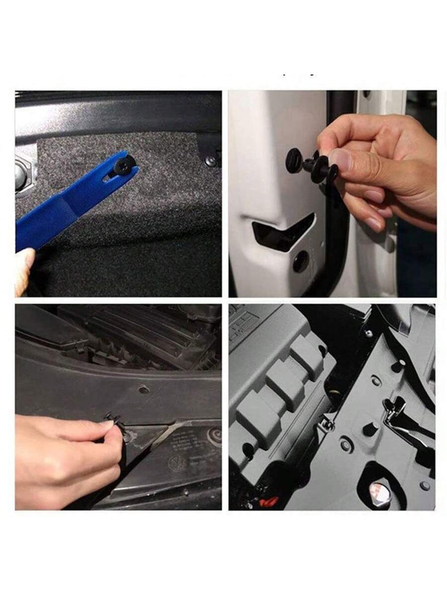 100pcs 8mm Plastic Rivets Fasteners Screws, Black Car Bumper Fender Rivet Clips, Kia, And Other Vehicle Models