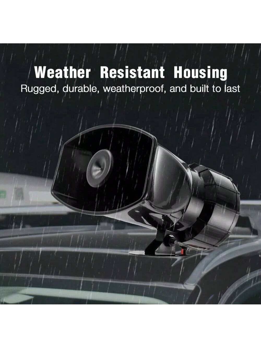 100W 12V 7 Sound Loud Car Alarm P-Olice Fire Horn Siren PA Speaker MIC System Kit