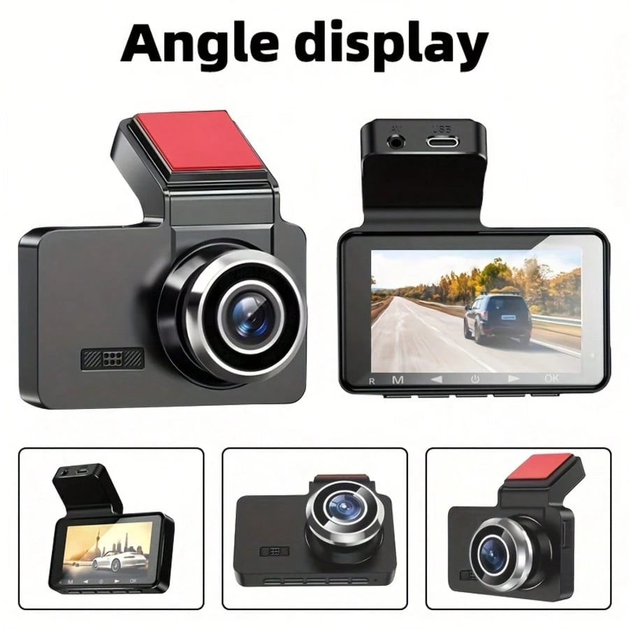 1080P HD Dual Dash Cam FULL HD Rearview Mirror Cam Camera Front Rear Video Recorder, LCD Display, Includes 64GB Memory Card