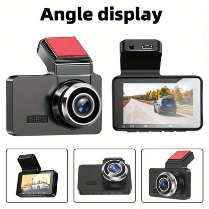 1080P HD Dual Dash Cam FULL HD Rearview Mirror Cam Camera Front Rear Video Recorder, LCD Display, Includes 64GB Memory Card