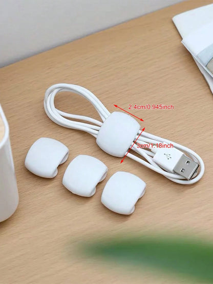 10pcs Cable Management Clips For Data Cable, Earphones, Charging Cable, Cord Organizer For Wire Management Cable Organizer