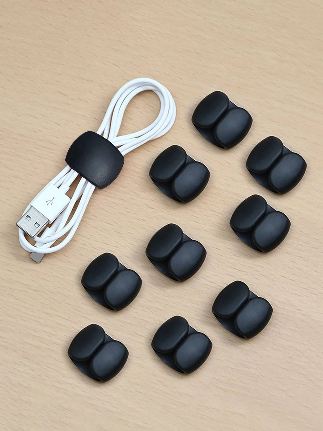 10pcs Cable Management Clips For Data Cable, Earphones, Charging Cable, Cord Organizer For Wire Management Cable Organizer