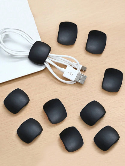 10pcs Cable Organizer Clips For Headphone, Charging Cable, Cord Management, Multifunctional Winder