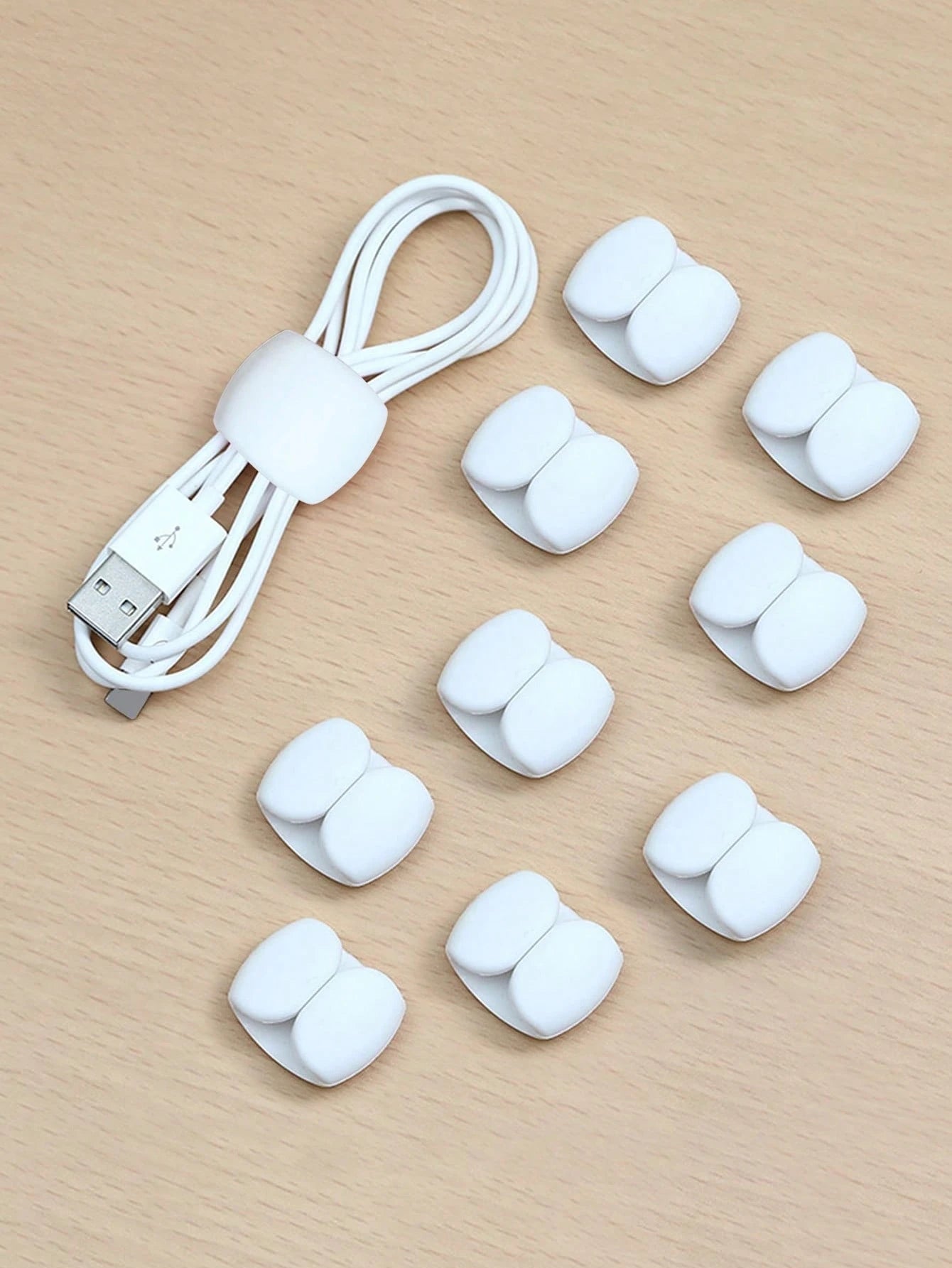 10pcs Cable Organizer Clips For Headphone, Charging Cable, Cord Management, Multifunctional Winder