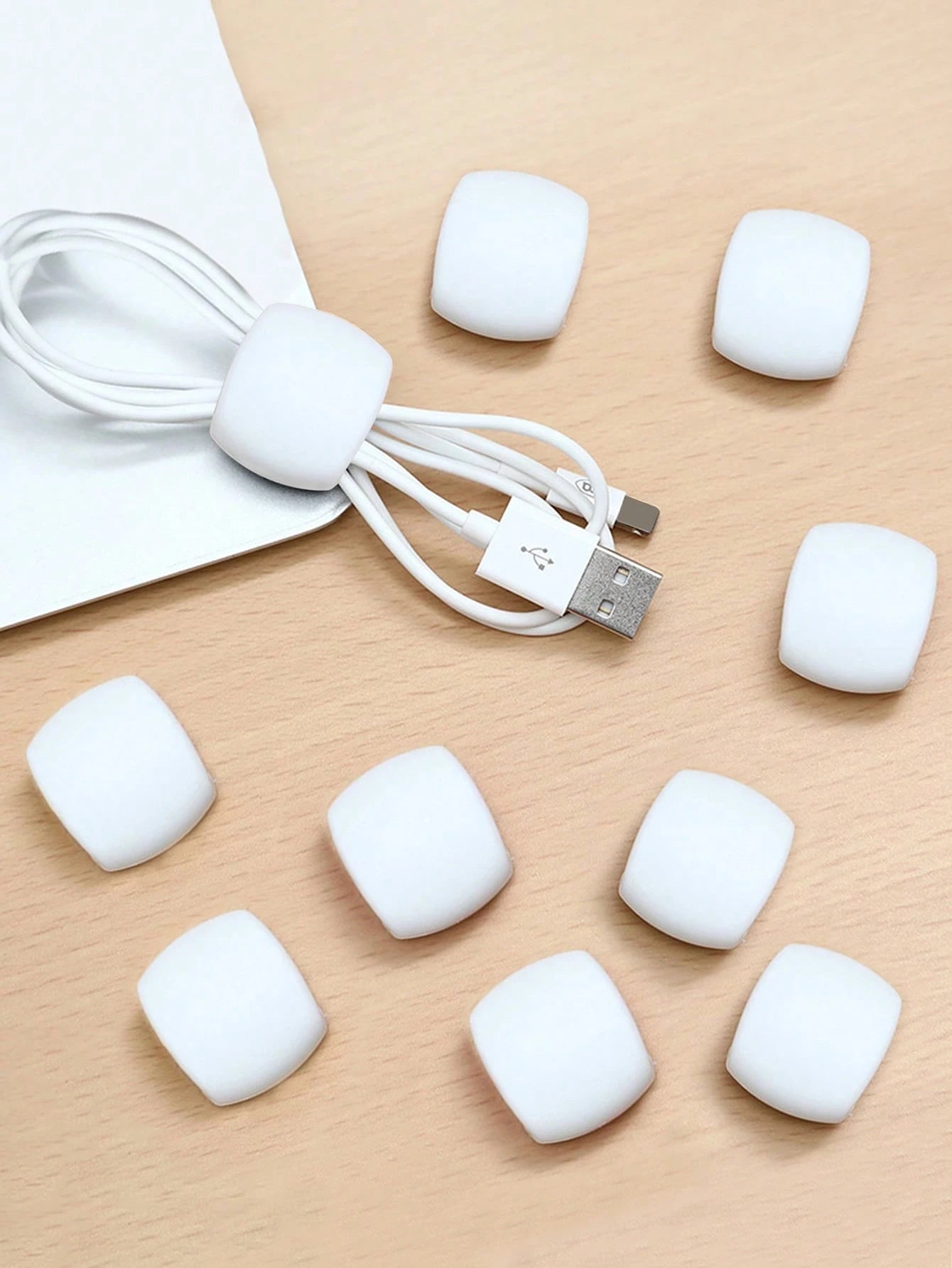 10pcs Cable Organizer Clips For Headphone, Charging Cable, Cord Management, Multifunctional Winder