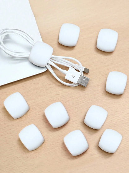 10pcs Cable Organizer Clips For Headphone, Charging Cable, Cord Management, Multifunctional Winder