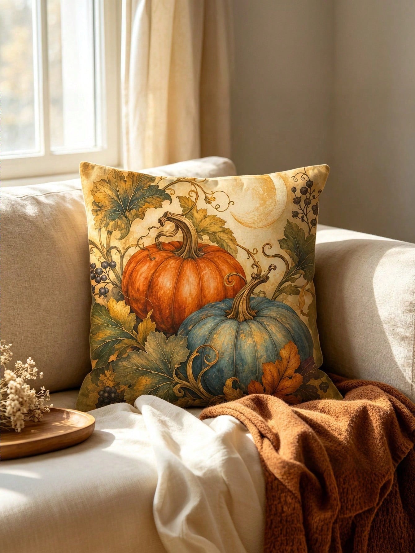 11/2/4pcs Autumn Pumpkin Pillow Covers| Autumn Harvest Art| Seasonal Thanksgiving Decorative Pillowcases, Maple Leaf Decorative Seasonal Cushion Covers, Home Decor For Sofa