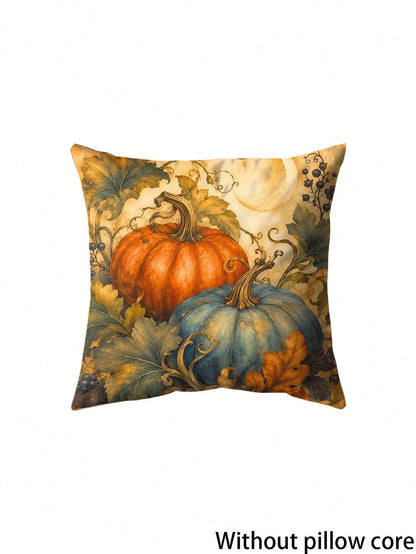 11/2/4pcs Autumn Pumpkin Pillow Covers| Autumn Harvest Art| Seasonal Thanksgiving Decorative Pillowcases, Maple Leaf Decorative Seasonal Cushion Covers, Home Decor For Sofa