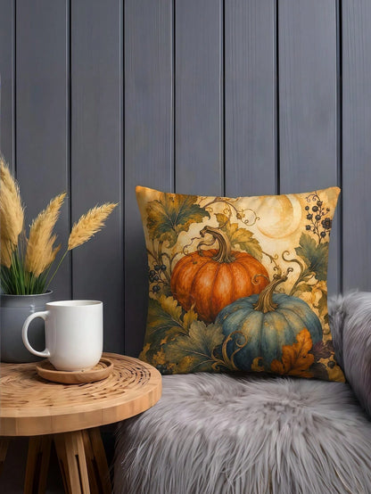 11/2/4pcs Autumn Pumpkin Pillow Covers| Autumn Harvest Art| Seasonal Thanksgiving Decorative Pillowcases, Maple Leaf Decorative Seasonal Cushion Covers, Home Decor For Sofa