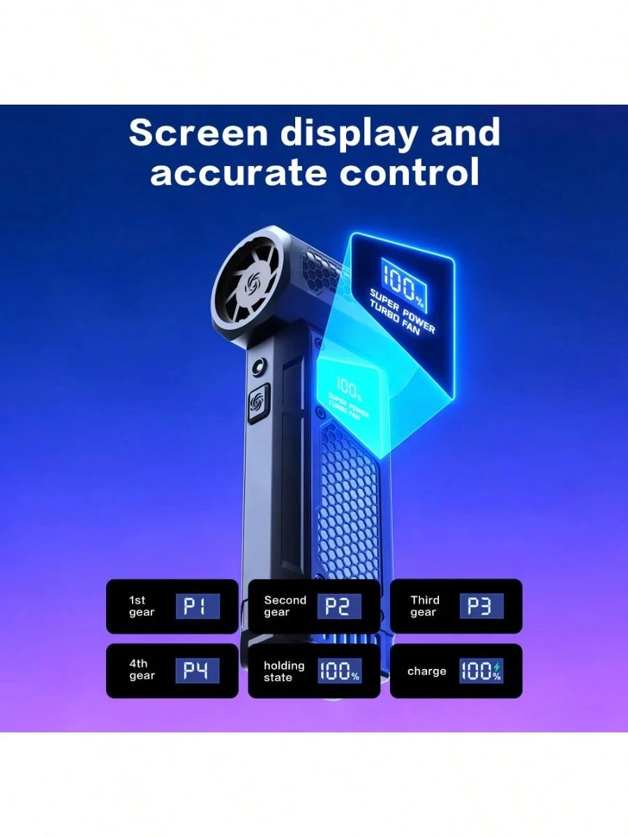 110000RPM Jet Dry Blower High Power Mini Turbo Fan Air Duster 4 Speed LED Digital Display 4000mAh PC Keyboard Cleaner