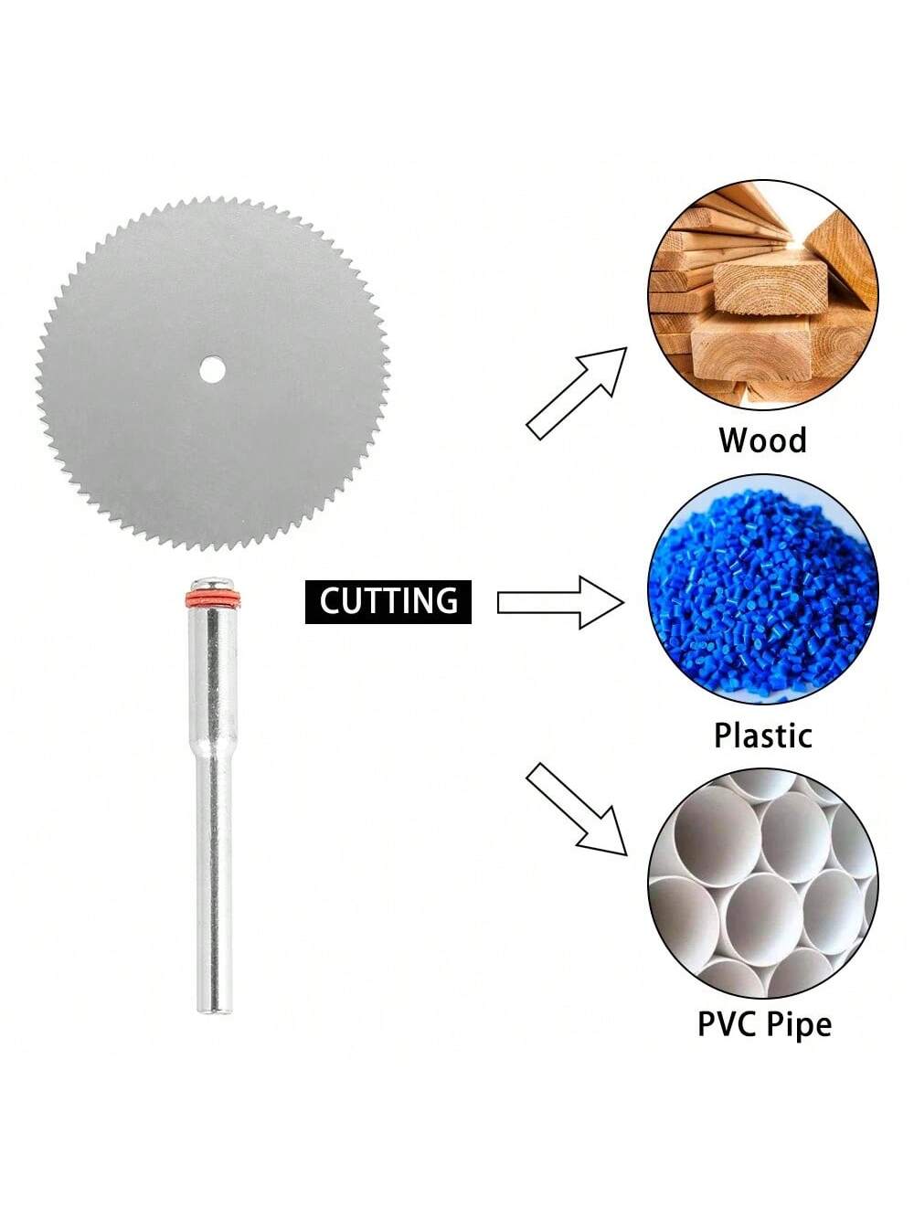 11pcs HSS Circular Saw Blade Set, Mini Cutting Disc For Wood, 10pcs Blades + 1pc Pole,Tool Accessories