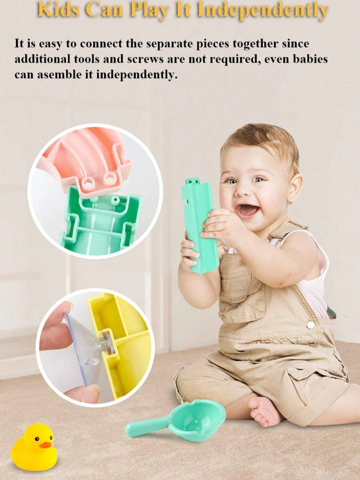12/16pcs Bathroom Assembly Track Toy Set, Non-Electric Plastic Water Slide Game With Rolling Balls, Creative DIY Assembly Pipe Blocks, Suitable For Toddlers- Fun Shower Game, Suitable For 3-6 Years O