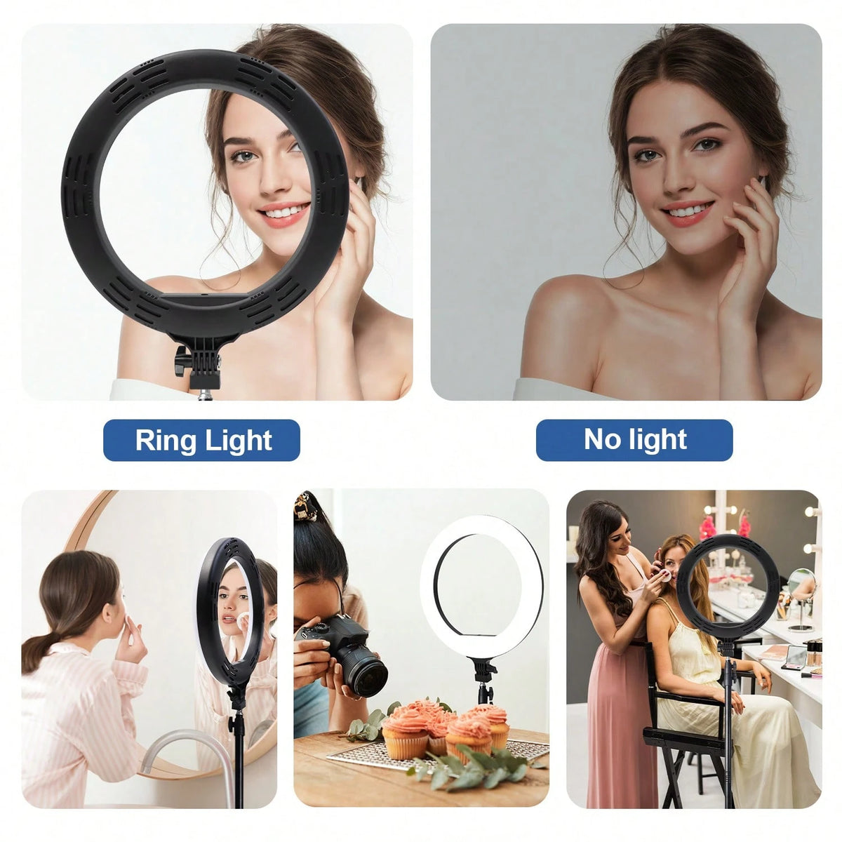 12-Inch Ring Light Strip, 63-Inch Extendable Tripod And Phone Holder, Dimmable LED Ring Light For Photography And Live Streaming, Suitable For Selfie Camera Photography/Makeup/Video/Live Streaming.Thi