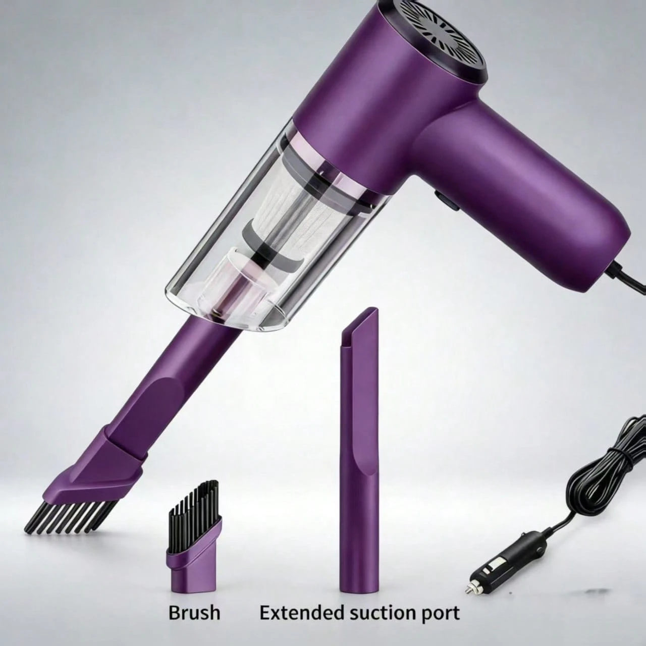 12 Volt Portable Handheld Car Vacuum Cleaner- Powerful, Wireless Design For Easy Removal Of Dust And Pet Hair- Comes With Accessories Kit- Silent Operation