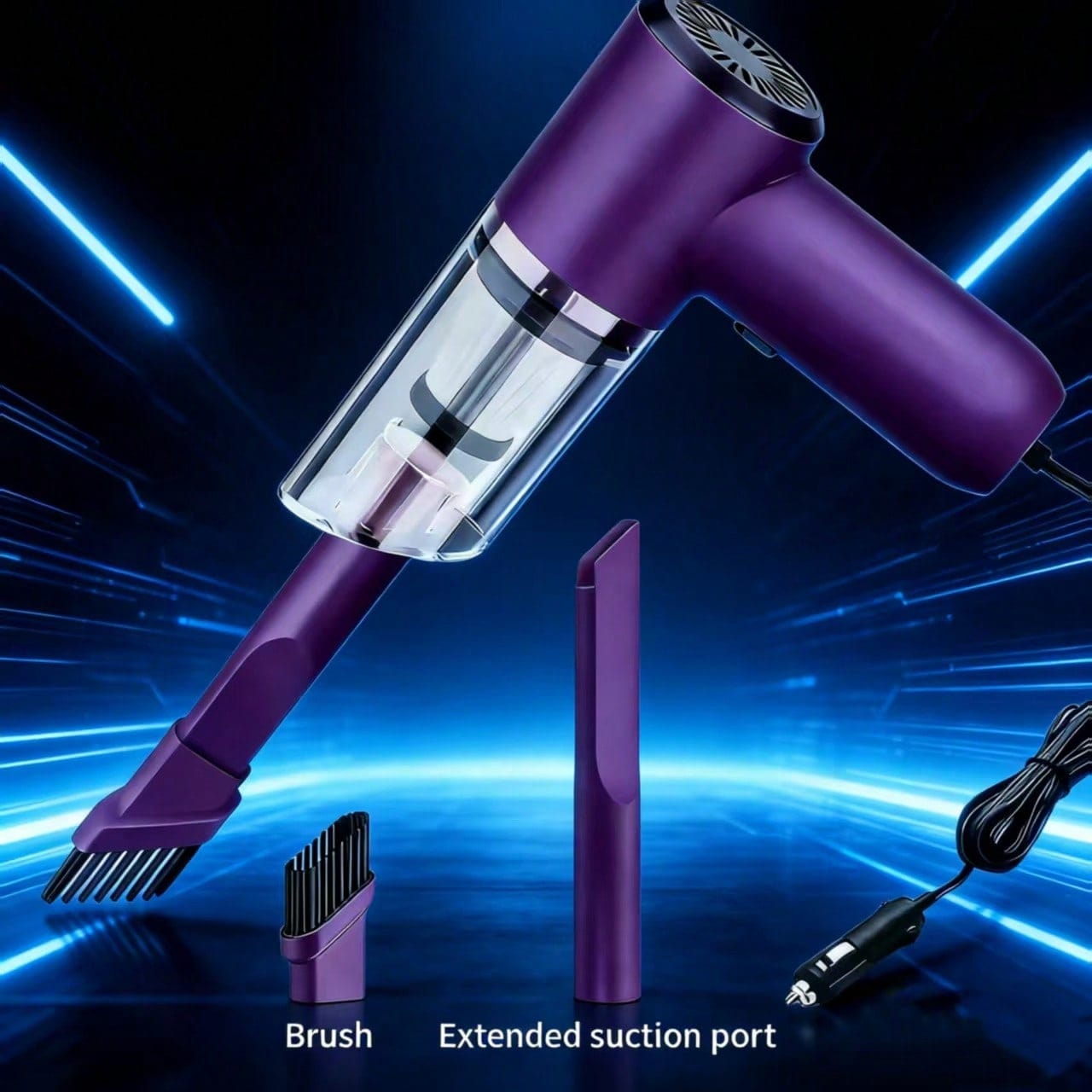 12 Volt Portable Handheld Car Vacuum Cleaner- Powerful, Wireless Design For Easy Removal Of Dust And Pet Hair- Comes With Accessories Kit- Silent Operation