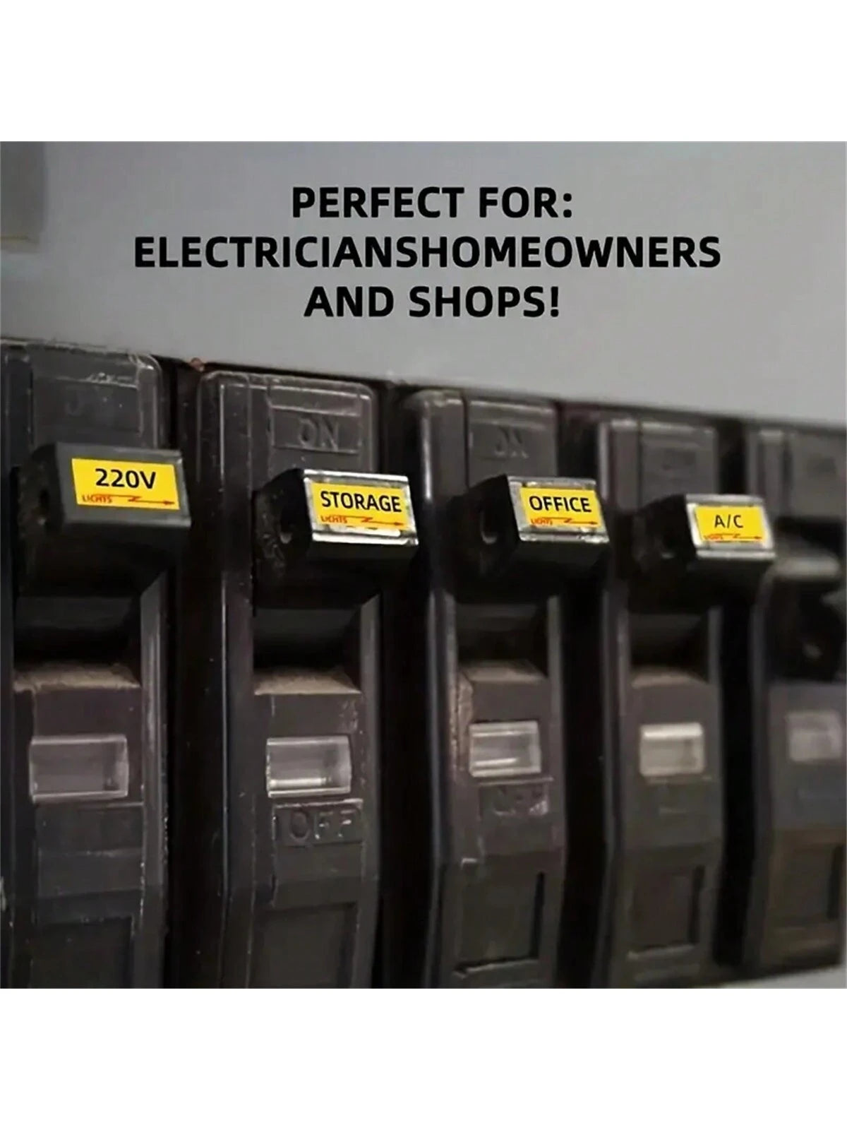 129pcs Set, Electrical Box Panel Labels, Circuit Breaker Catalog Labels, Conspicuous Identification Labels Stickers, Weatherproof Fuse Box Stickers