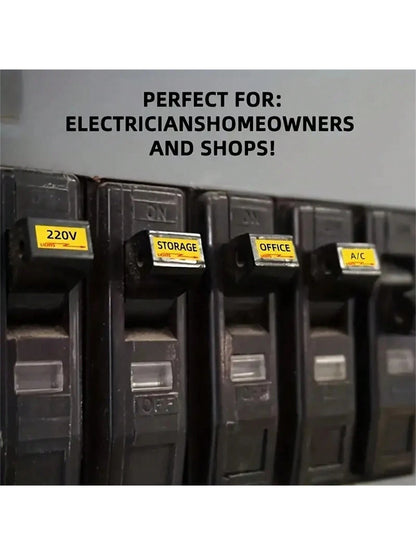 129pcs Set, Electrical Box Panel Labels, Circuit Breaker Catalog Labels, Conspicuous Identification Labels Stickers, Weatherproof Fuse Box Stickers