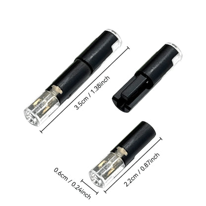 12pcs/60pcs Dual-Wire Insertion Connector, 2-Pin 2-Port, PVC Insulated, Copper Contact Material, Quick Connect Terminal, No-Load Power Mode, With Locking Clip, For LED Wire Connection In Automotive An