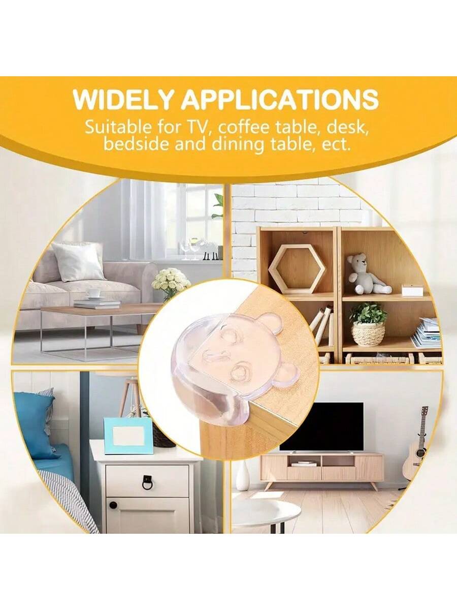 12pcs Baby & Child Corner Protectors- Keep Your Furniture & Coffee Tables & Clear Of Sharp Edges!