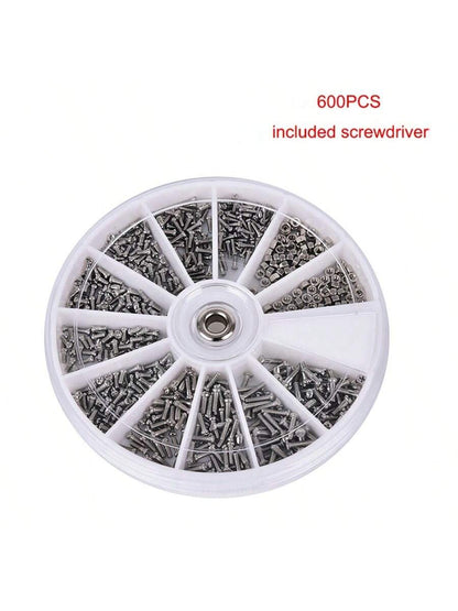 12pcs Repair Parts Tool Set, Includes Small Screws And Nuts, Suitable For Watch, Glasses And Other Repair Parts