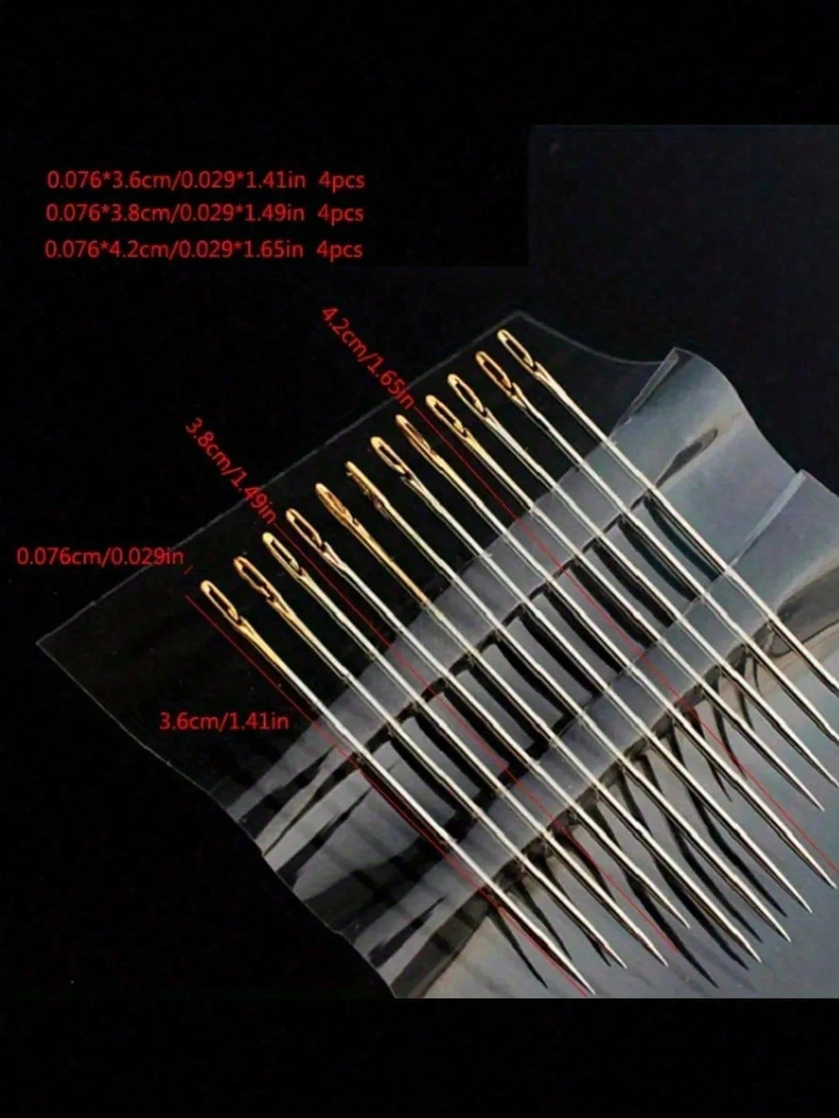 12pcs Stainless Steel Easy-Threading Side Hole Sewing Needles, Suitable For Elderly Handcraft, DIY Household Arts & Crafts Accessories- White, Sewing Needles