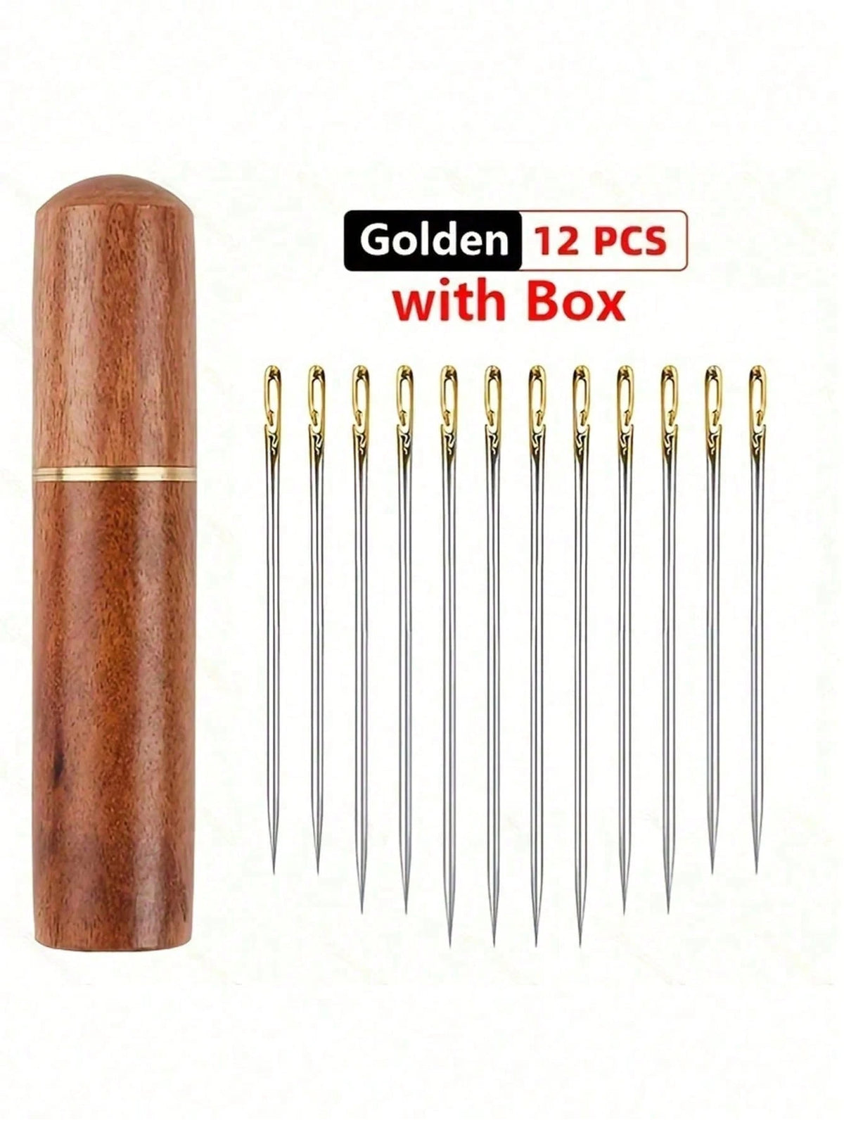 12pcs Stainless Steel Easy-Threading Side Hole Sewing Needles, Suitable For Elderly Handcraft, DIY Household Arts & Crafts Accessories- White, Sewing Needles