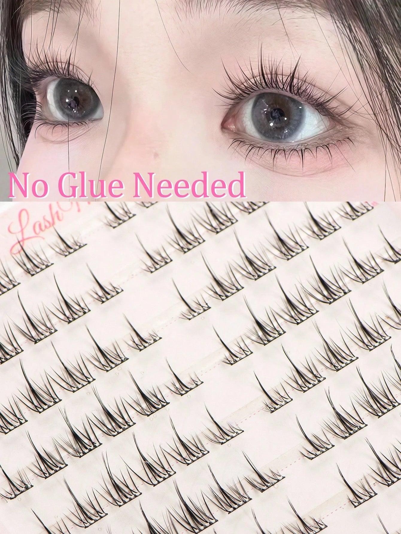 132 Clusters Glue-Free Sunflower Eyelash Bundles, 6-12MM Mixed Length, Pre-Adhesive Strip Included, Quick Application Without Extra Lash Glue, Sunflower Radial Cluster Design With Natural Curl, Define