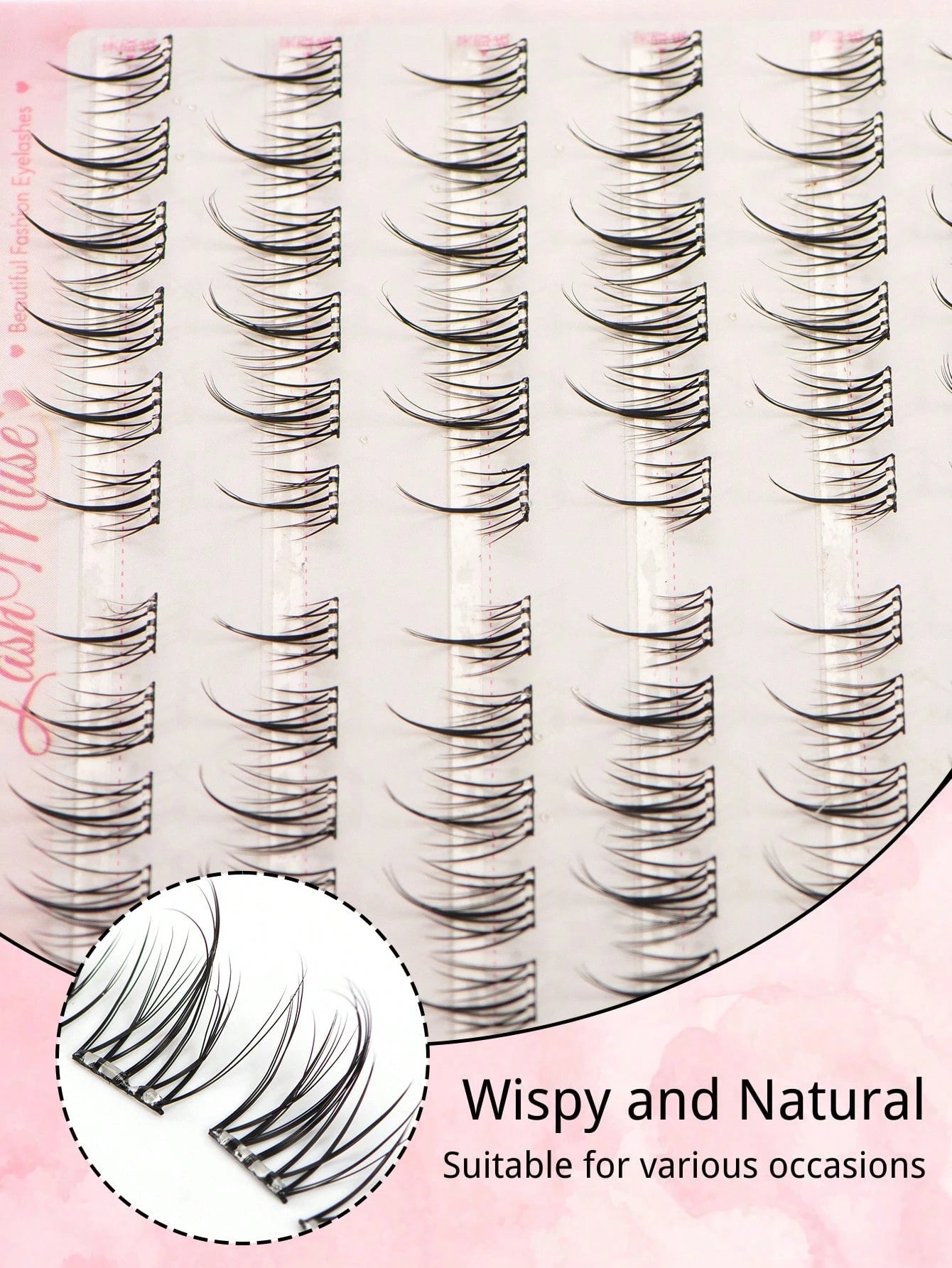 132 Clusters Glue-Free Sunflower Eyelash Bundles, 6-12MM Mixed Length, Pre-Adhesive Strip Included, Quick Application Without Extra Lash Glue, Sunflower Radial Cluster Design With Natural Curl, Define