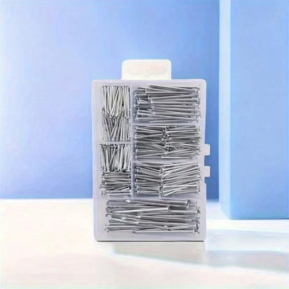 140pcs/280pcs Assorted Hardware Nails Kit, Steel Picture Hanging & Wood Nails, Wall Nails With Storage Box, 6 Sizes, Smooth Finish, Metal & Plastic, Home Improvement